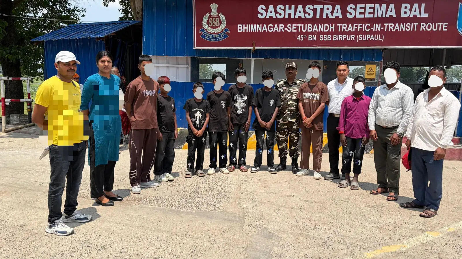 एसएसबी ने मानव तस्करी के प्रयास को किया विफल,8 नाबालिग बच्चों का सुरक्षित रेस्क्यू