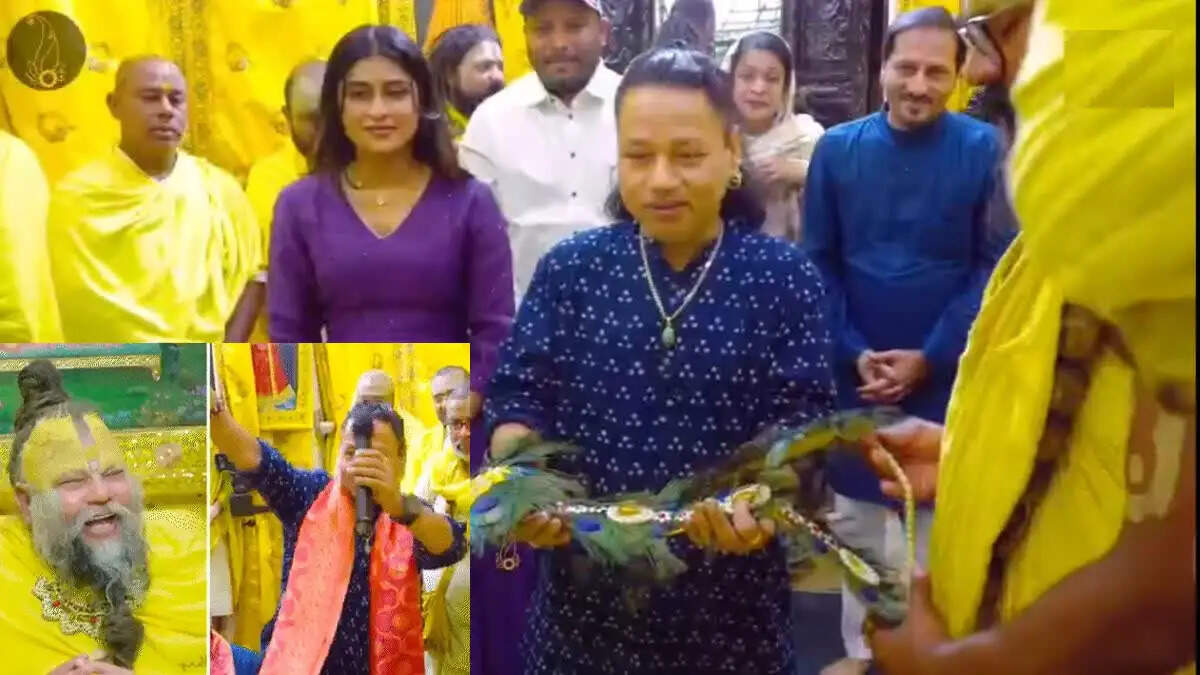 वृंदावन में संत प्रेमानंद महाराज के दर पहुंचे सूफी गायक कैलाश खेर, ‘बम लहरी’ गीत सुनाया