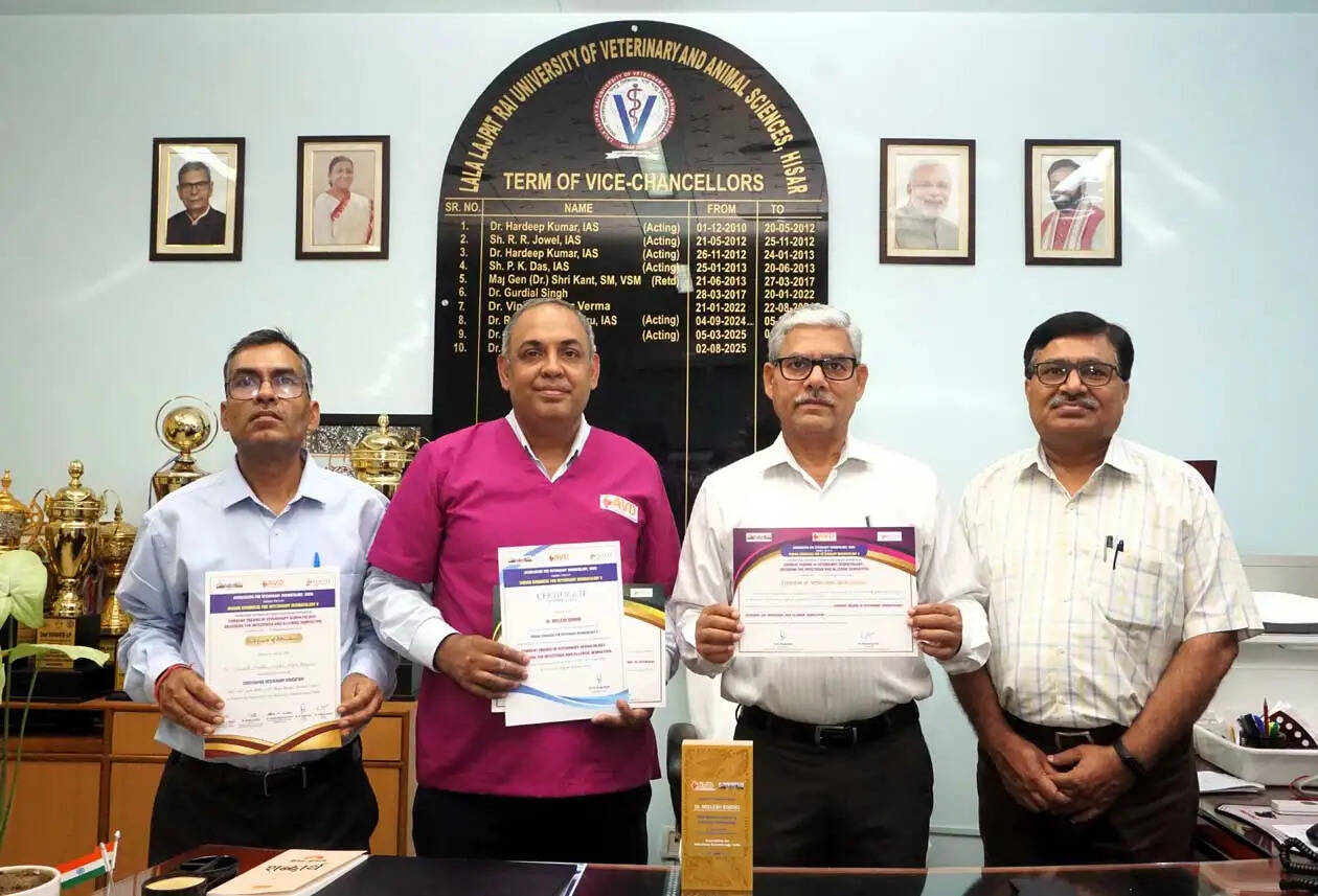 हिसार : लुवास को मिला राष्ट्रीय सम्मान:डॉ. नीलेश सिंधु ‘प्रशंसा सम्मान’ से नवाजे गए
