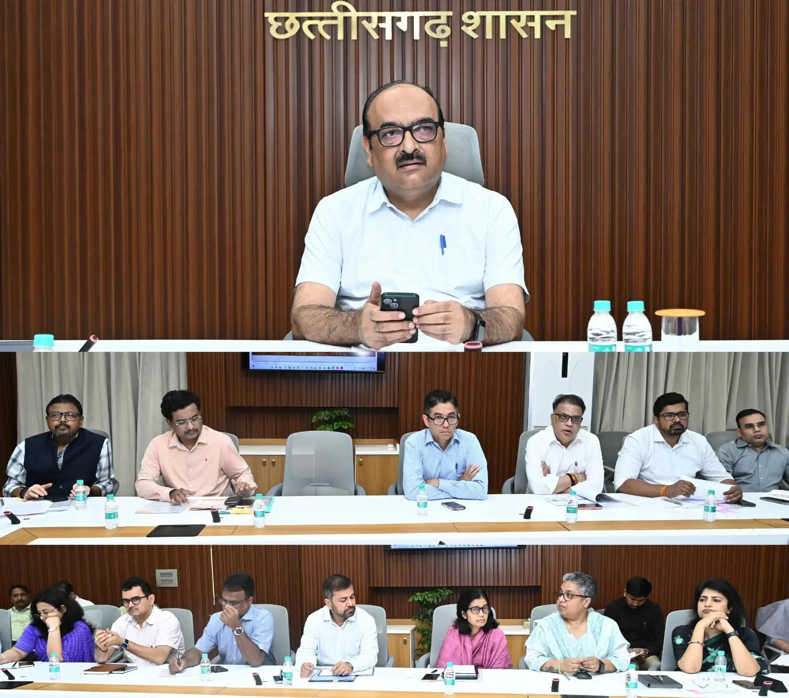 छत्तीसगढ़ के मुख्य सचिव विकासशील ने विभागीय सचिवों की ली उच्च स्तरीय बैठक