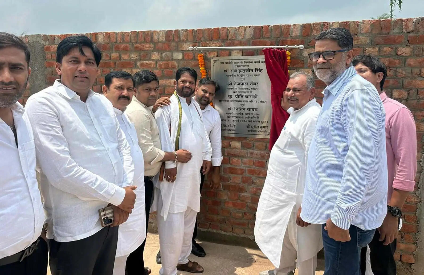 गुरुग्राम: बालूदा गांव में 12 विकास परियोजनाओं का शिलान्यास एवं लोकार्पण