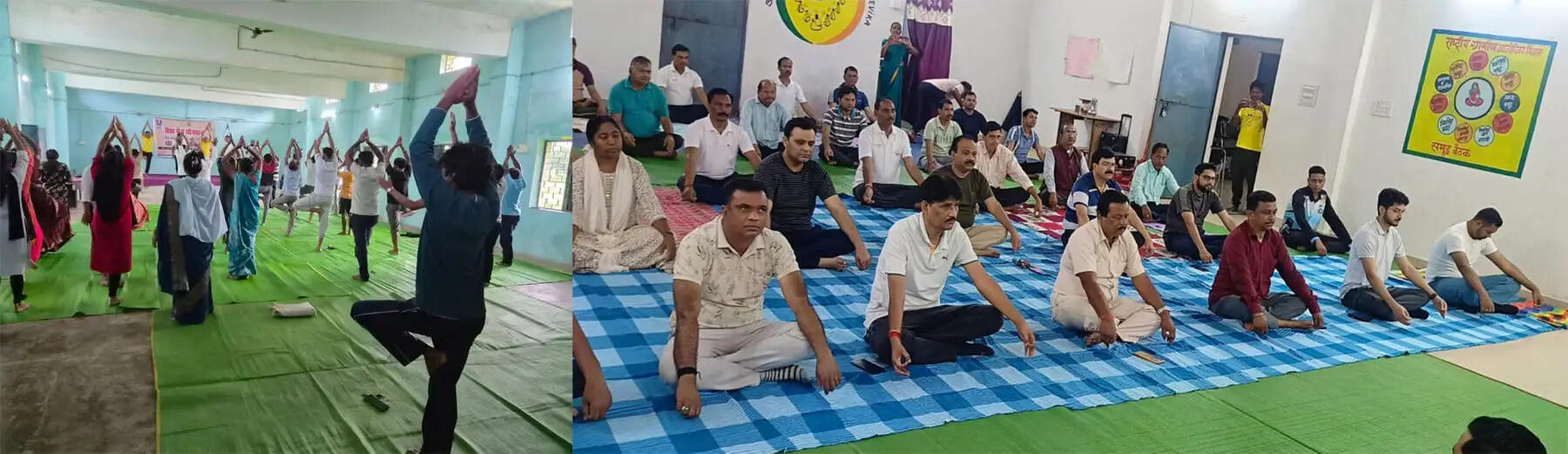 सेवा मेरा योगदान : जशपुर में योग से स्वस्थ जीवन का संदेश, सभी विकासखंडों और नगरीय निकायों में लगे योग-ध्यान शिविर