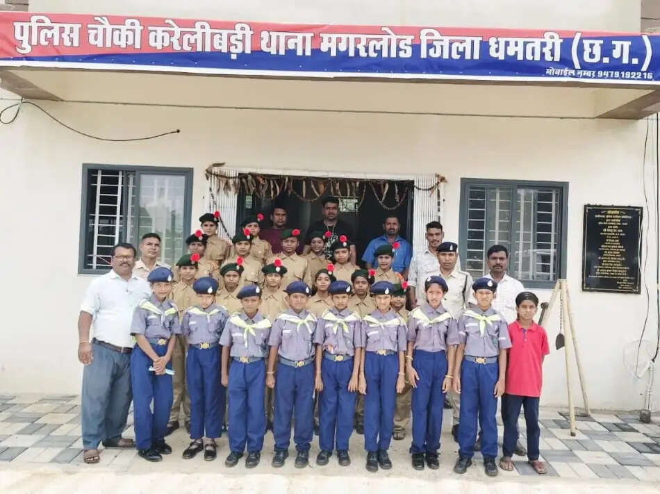 पुलिस चौकी पहुंचे हरदी के बच्चे, सीखे सुरक्षा के गुर