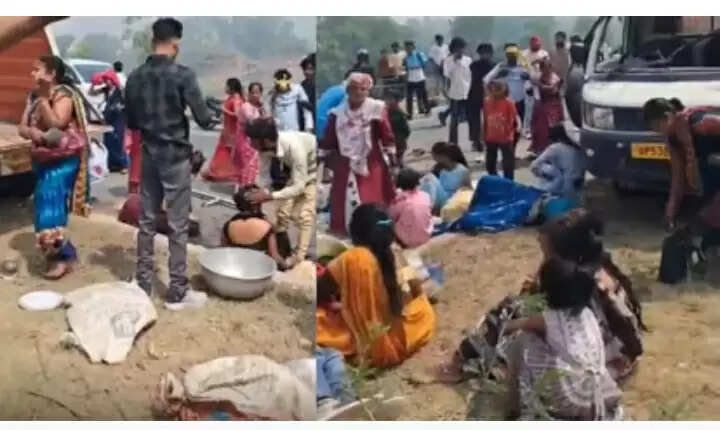 टायर फटने से डीसीएम पलटी, 23 सवार घायल; 3 की हालत गंभीर