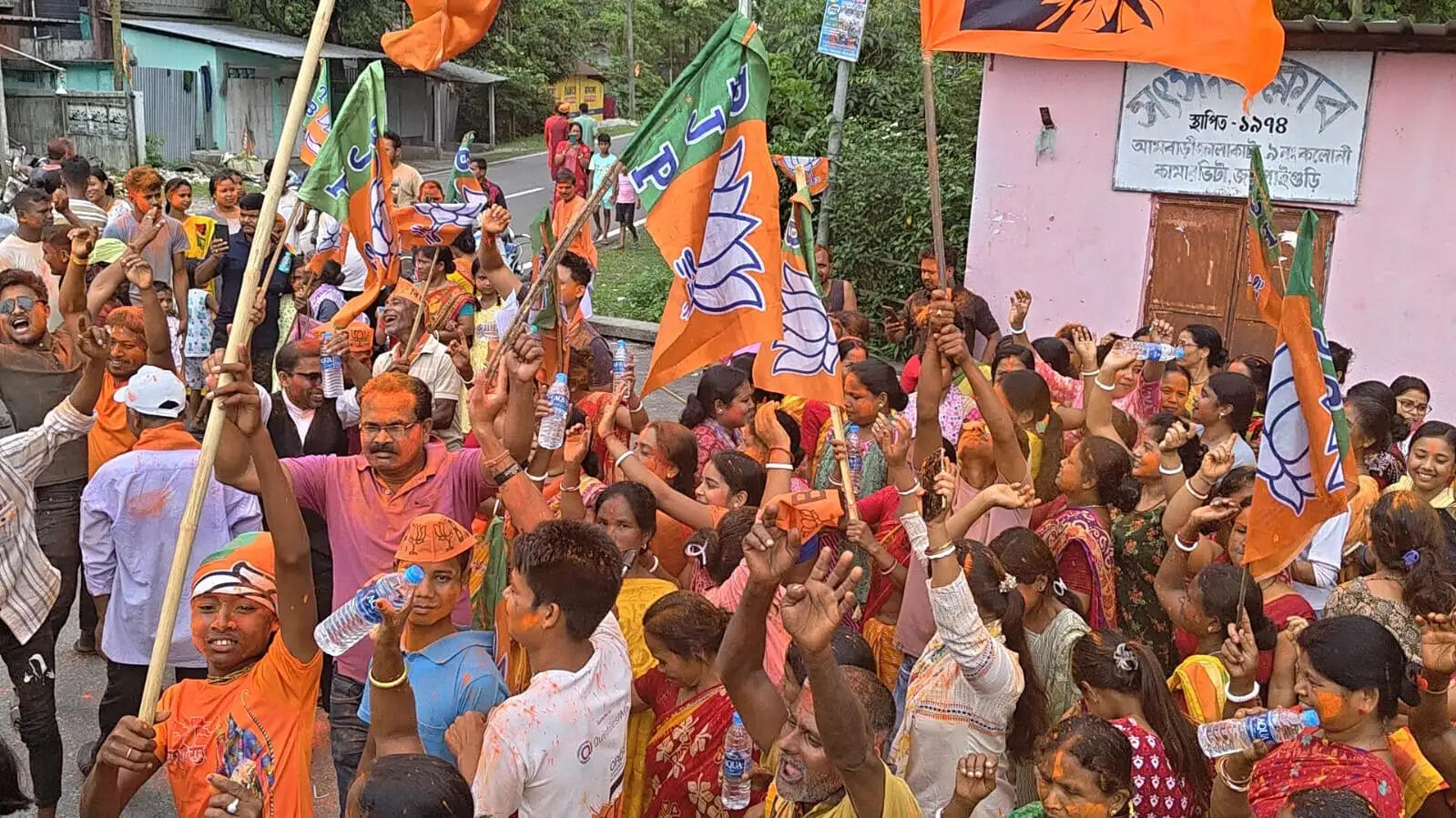 भाजपा की जीत पर भव्य विजय जुलूस