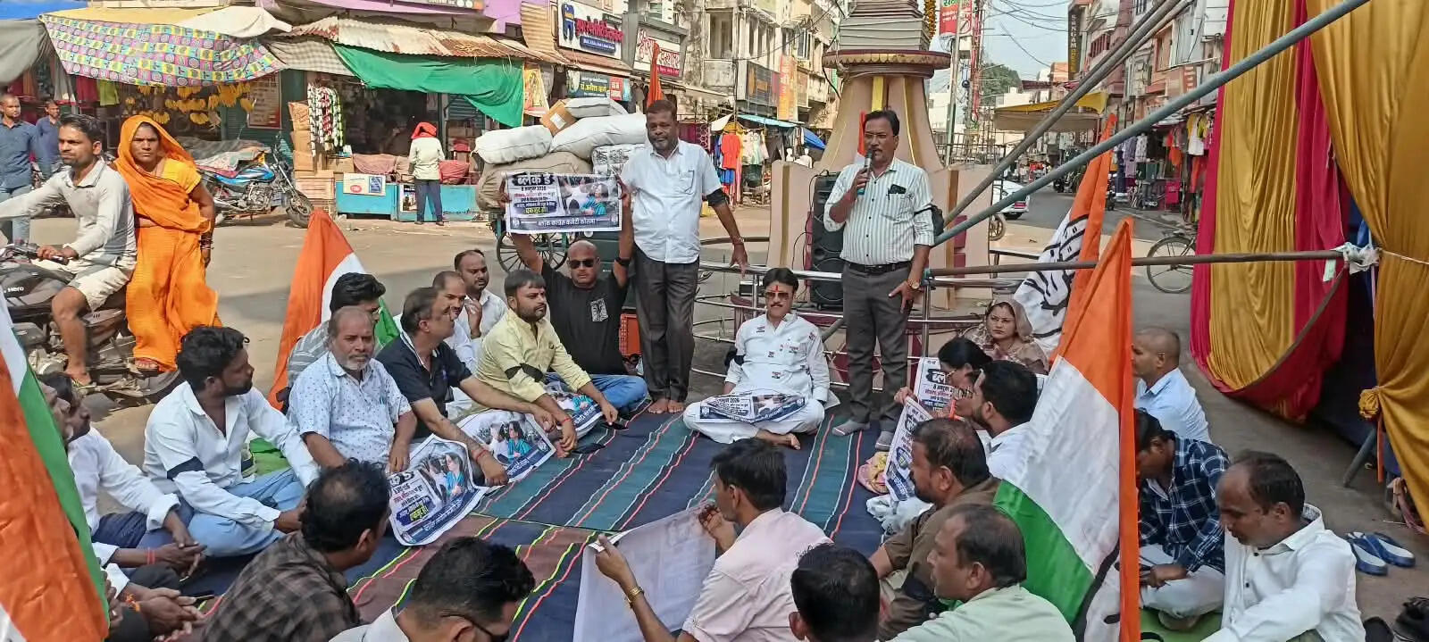 अनूपपुरा: दिल्ली पुलिस कार्यवाही की विरोध में जिले भर में कांग्रेस ने मनाया काला दिवस, काली पट्टी बांध जताया विरोध
