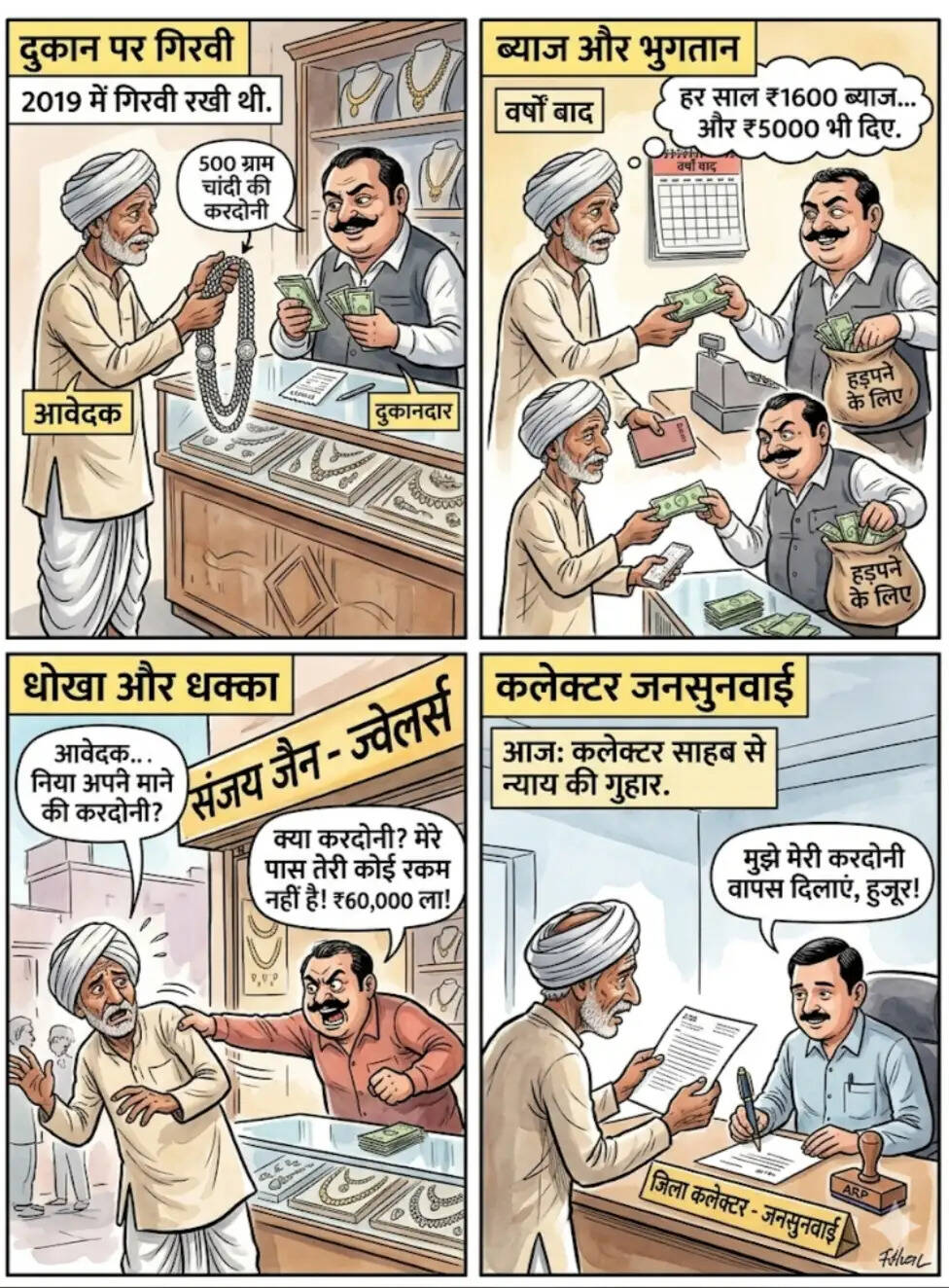 अशोकनगर: गिरवी रखी चांदी की करदोनी हड़पने का आरोप, कलेक्टर जनसुनवाई में लगाई न्याय की गुहार