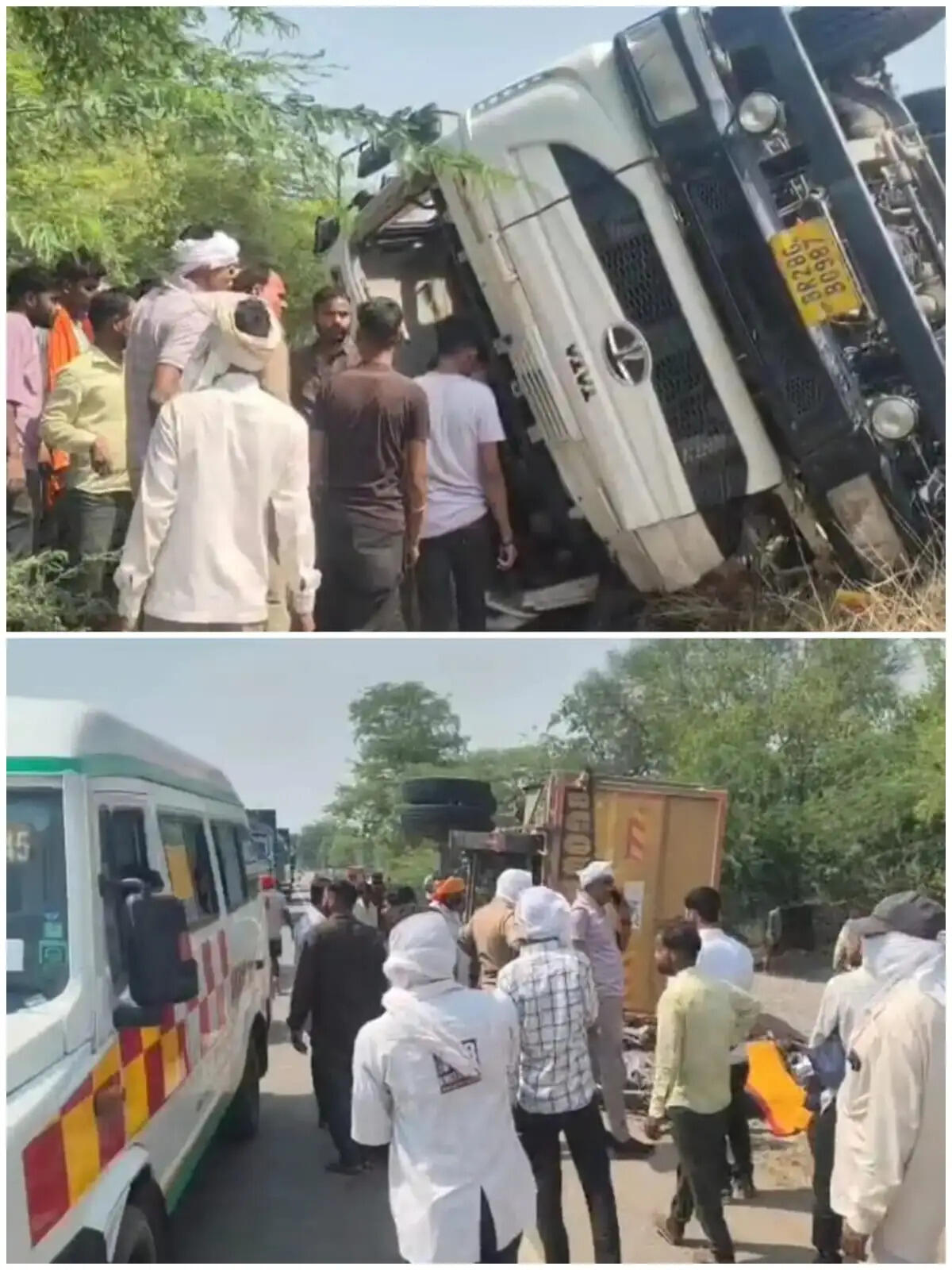 नेशनल हाईवे में डंपर ई रिक्शा पर पलटा, पति-पत्नी की मौत