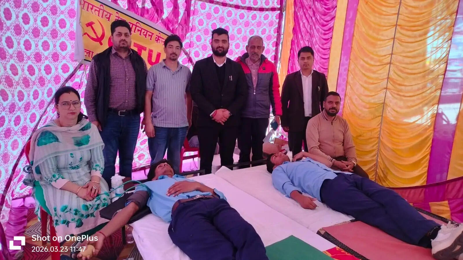 शहीदी दिवस पर लगाया रक्तदान शिविर