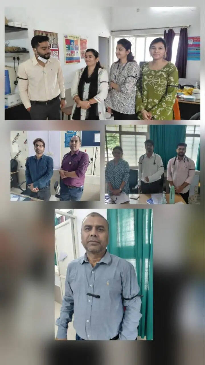 दमोह: हटा में डॉक्टर से मारपीट के विरोध में चिकित्सकों ने बांधी काली पट्टी, कार्रवाई नहीं हुई तो आंदोलन की चेतावनी