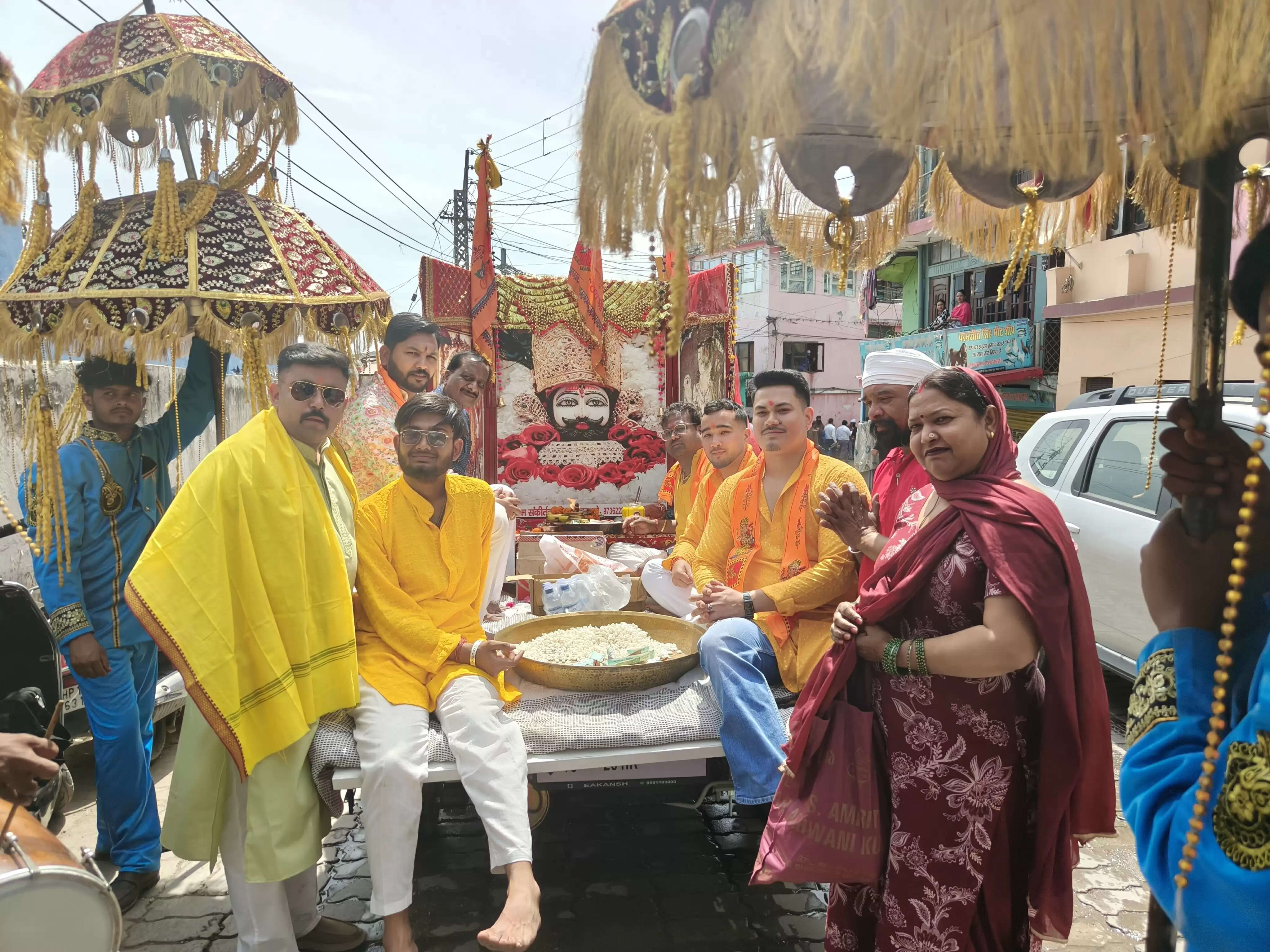 नाहन में उमड़ा श्रद्धा का सैलाब, भगवान खाटू श्याम की भव्य शोभा यात्रा से शाम मय हुआ शहर