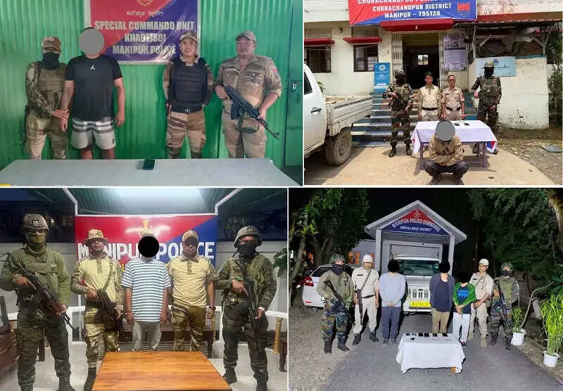 मणिपुरः उग्रवादी संगठनों पर शिकंजा, कई सक्रिय कैडर गिरफ्तार