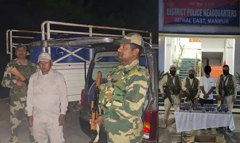 मणिपुरः कोडीन सिरप के साथ एक युवक गिरफ़्तार, ईंधन से भरे वाहनों की तलाशी