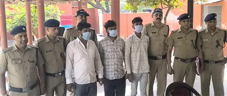 दस लाख की फिरौती मांगने वाले तीन शातिर गिरफ्तार, हत्या की साजिश नाकाम