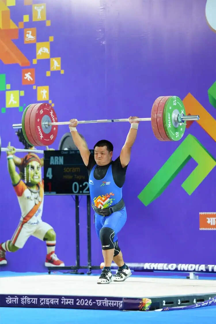 खेलो इंडिया ट्राइबल गेम्स 2026: पुरुष भाराेत्तोलन 88 किग्रा वर्ग में अरुणाचल के रुबा ताडु बने चैंपियन