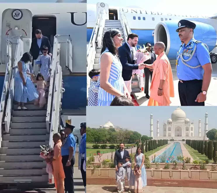 अमेरिकी उपराष्ट्रपति ने परिवार संग किया ताजमहल का दीदार, बताया अद्भुत है यह इमारत
