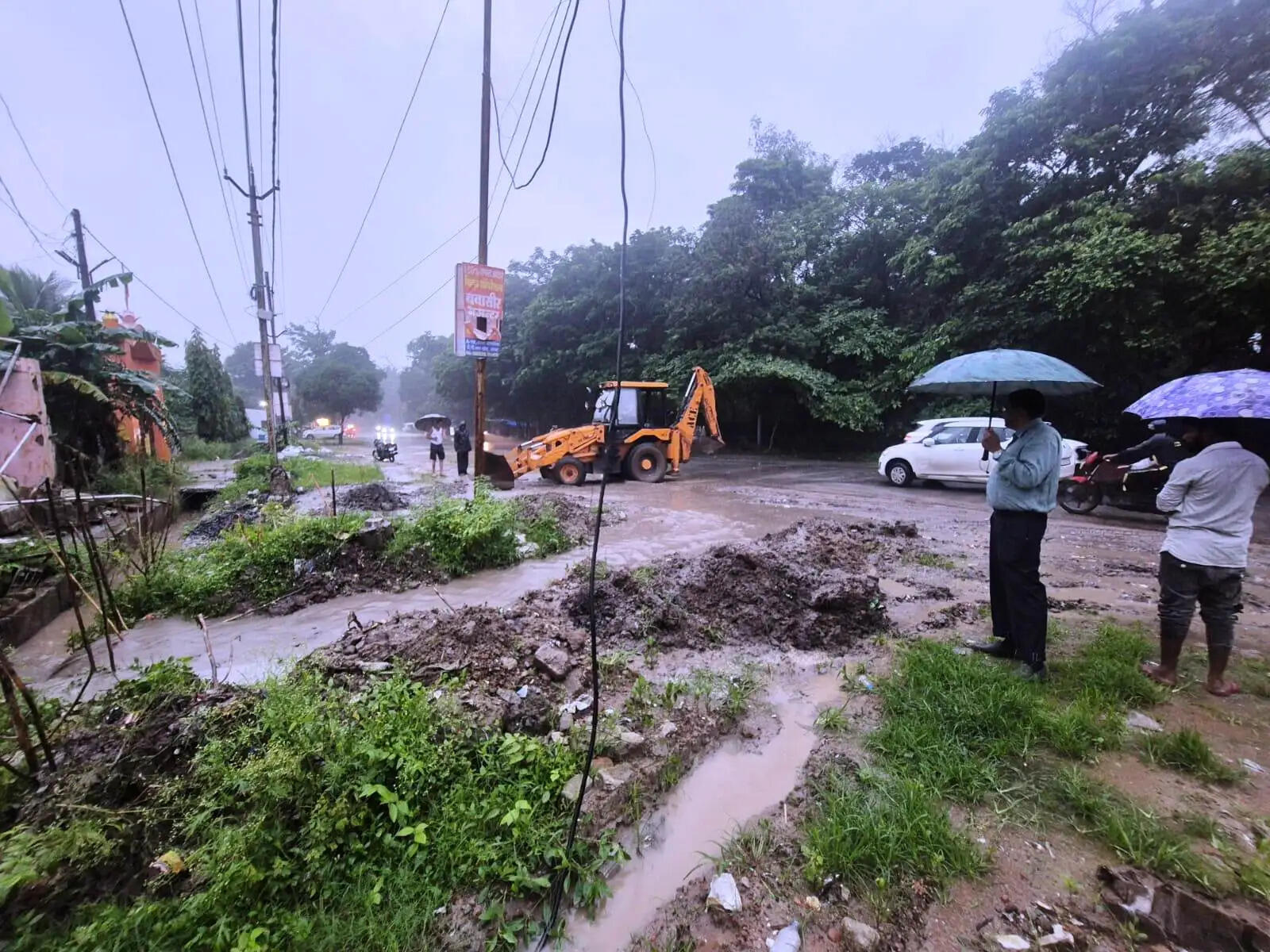 कोरबा में तेज बारिश के बाद जलभराव, निगम अमला सातों जोन में रहा सक्रिय