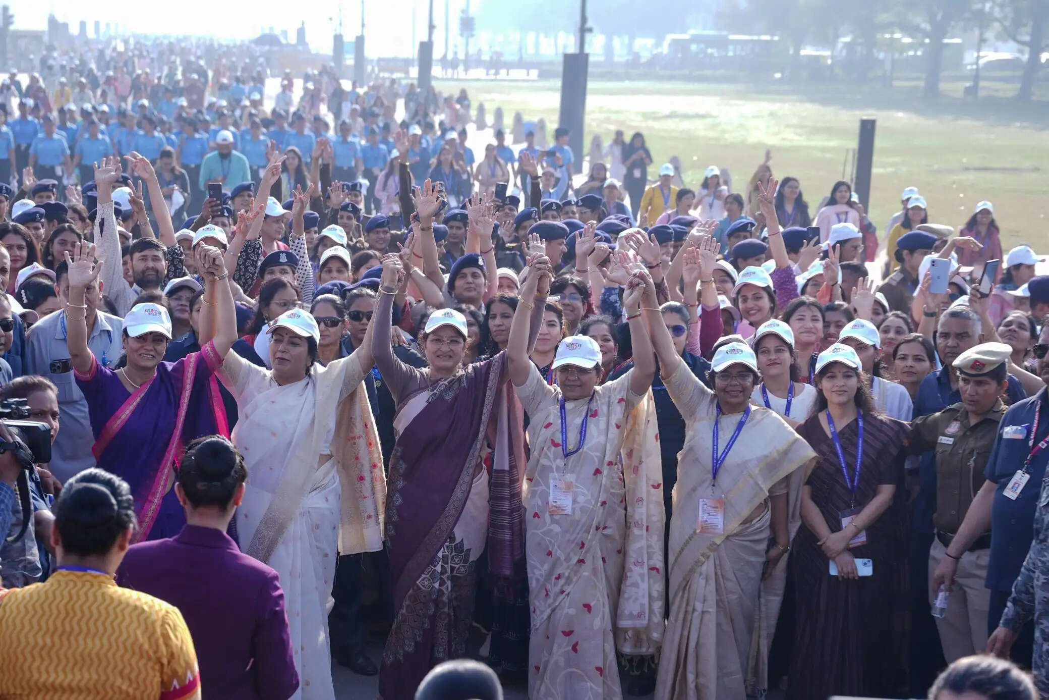 कर्तव्य पथ बना नारी शक्ति का साक्षी, अन्नपूर्णा देवी सहित कई महिलाओं ने किया शक्ति वॉक