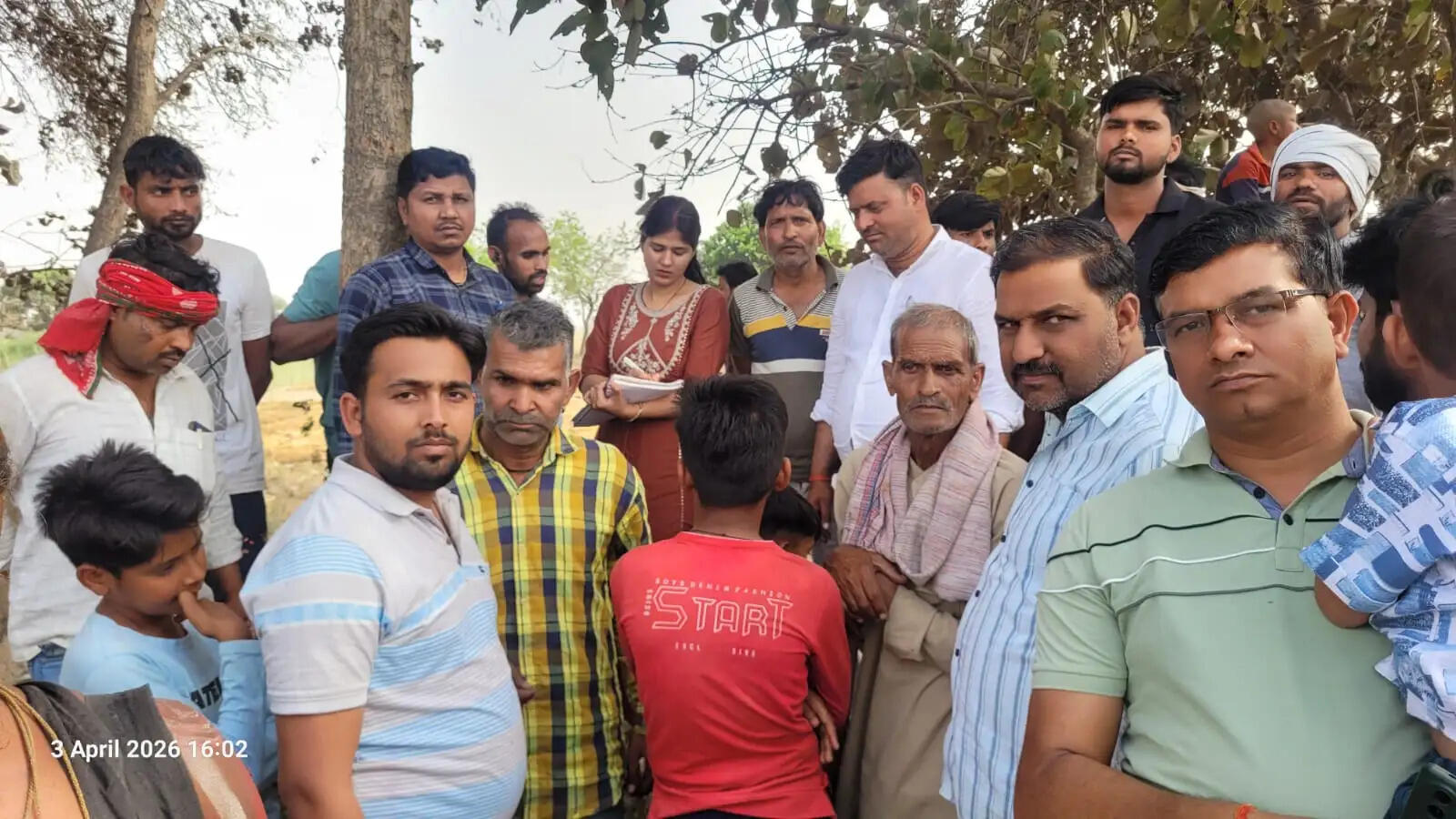 180 बीघा गेहूं की फसल जलकर राख, तीन गांवों के किसान बर्बाद