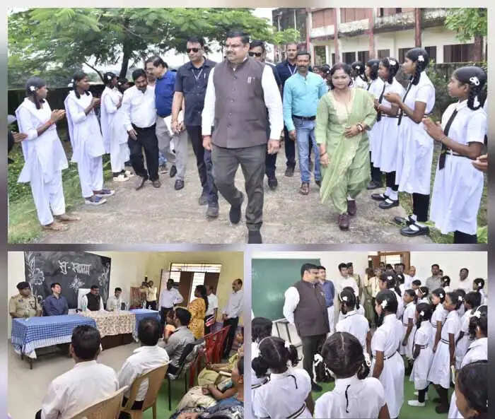 शिक्षा मंत्री गजेंद्र यादव ने कस्तूरबा आवासीय विद्यालय किलेपाल का किया औचक निरीक्षण