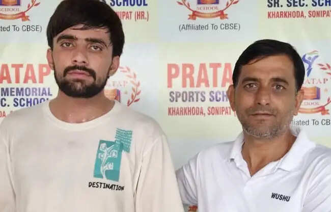 सोनीपत: जॉर्जिया में होने वाली अंतरराष्ट्रीय वुशु चैंपियनशिप के लिए नितेश रवाना