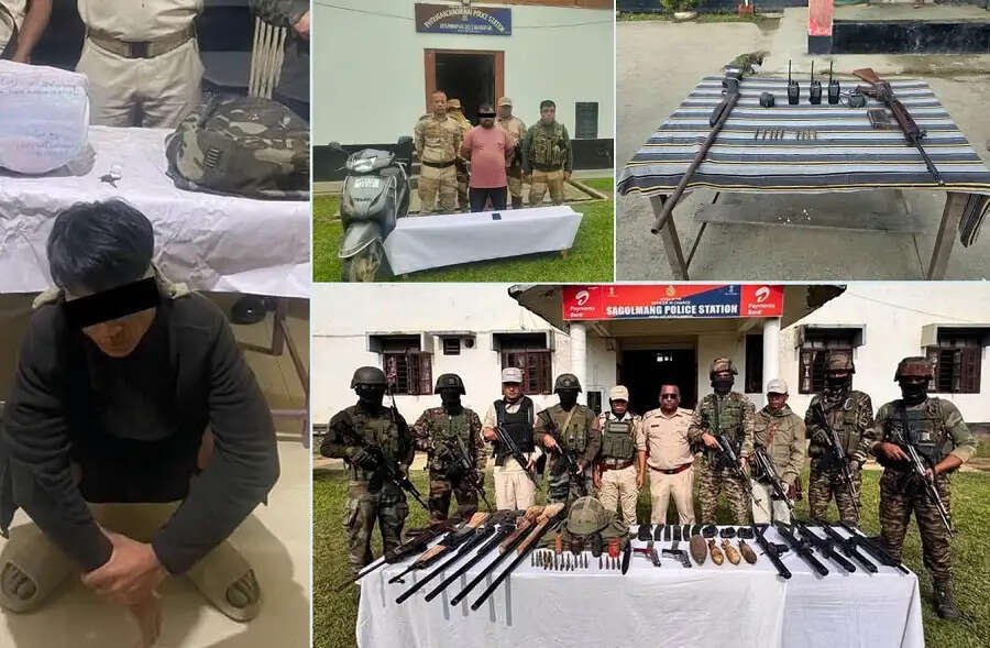 मणिपुरः भारी मात्रा में हथियार बरामद, उग्रवादी एवं मादक पदार्थ तस्कर गिरफ्तार