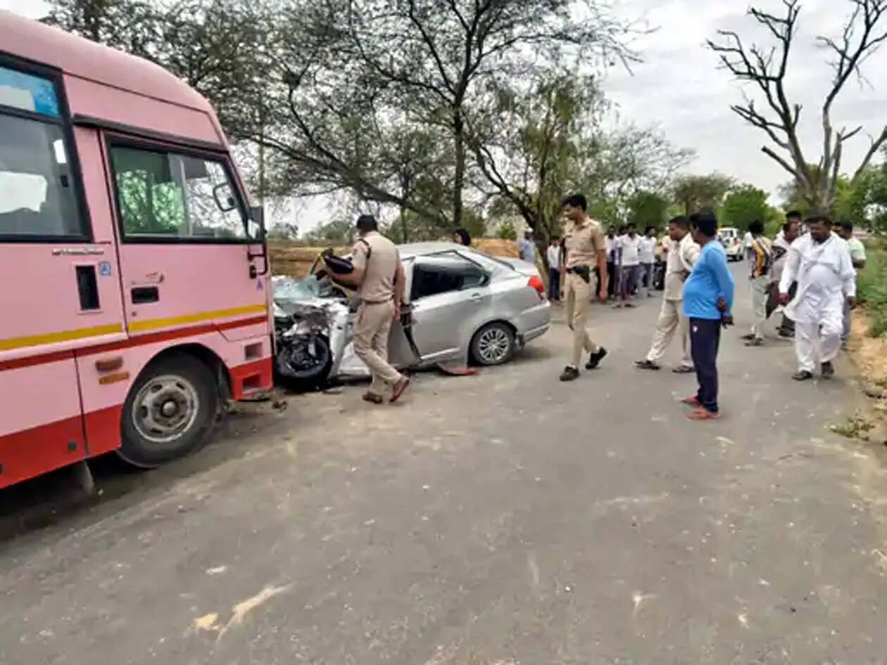 हिसार में रोडवेज बस व कार की टक्कर में कार चालक की मौत