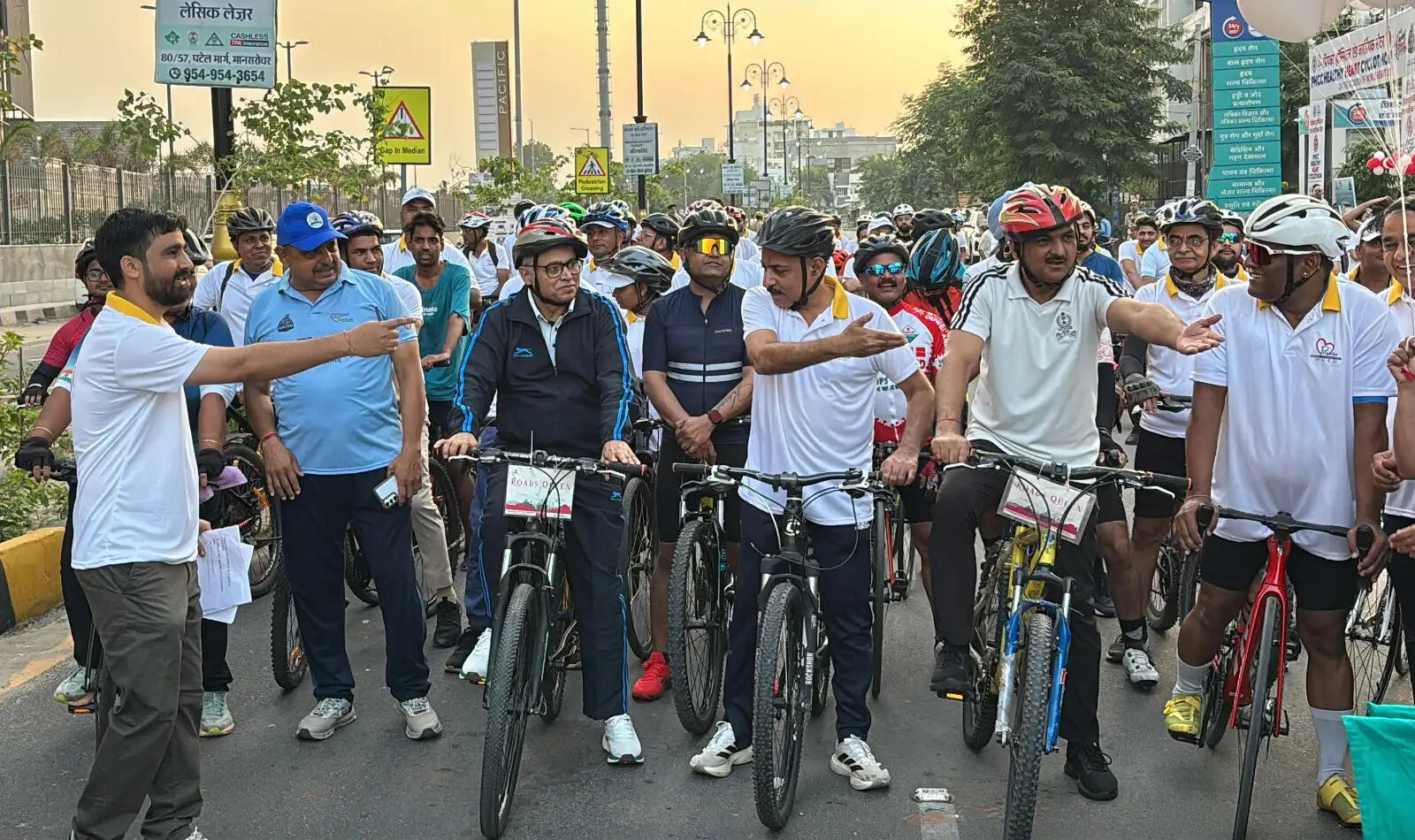 हेल्दी हार्ट साइक्लोथॉन, डीजीपी ने 12 किलोमीटर साइकिल चलाकर दिया फिटनेस का संदेश