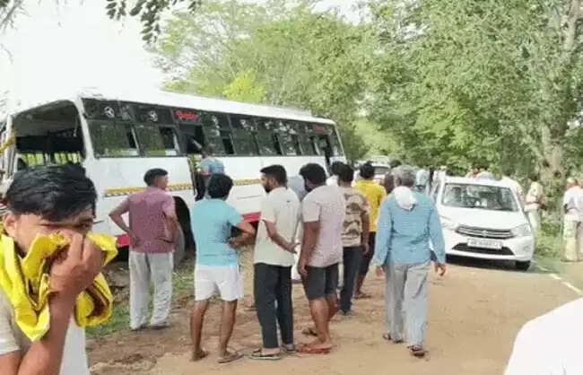रेवाड़ी में पेड़ से टकराई निजी बस, पूर्व सैनिक की मौत