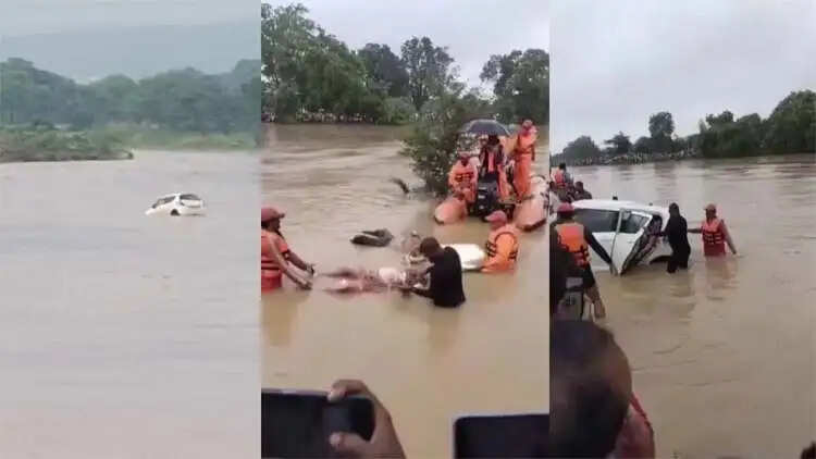 नाला में बही कार चौथे दिन बरामद, कार के साथ पति-पत्नी का मिला शव