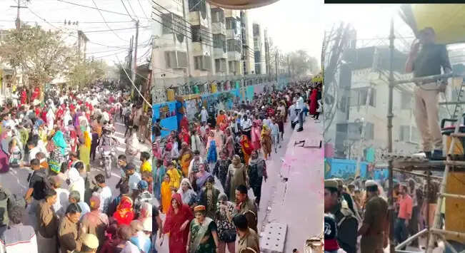 वृंदावन में रंगभरी एकादशी पर उमड़ा सैलाब, रंग-गुलाल से परिक्रमा मार्ग पटा