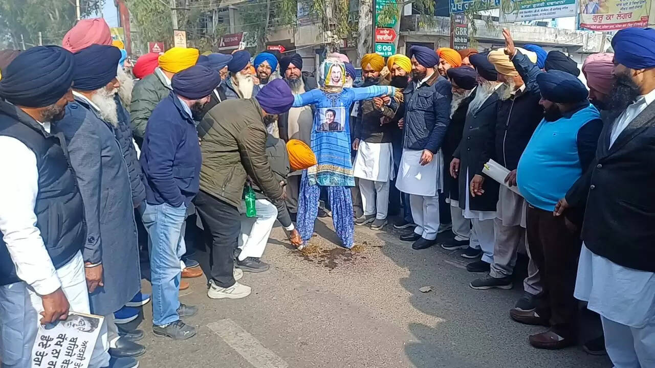 अकाली दल ने पंजाब में दिल्ली की पूर्व सीएम के खिलाफ किया प्रदर्शन