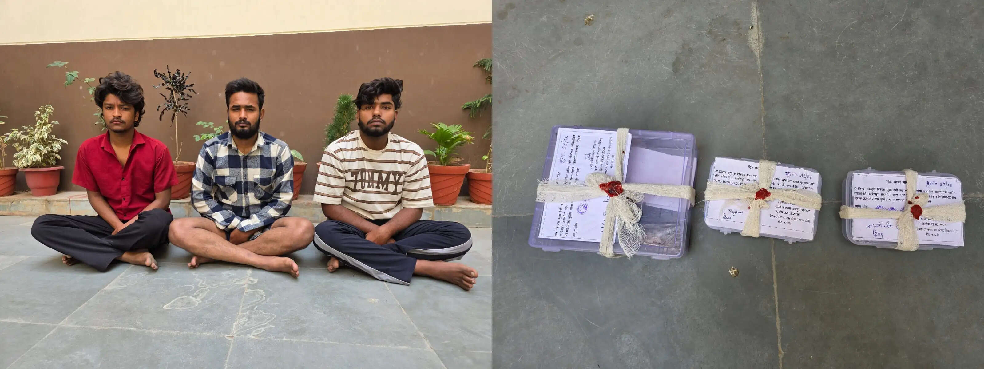 लूट और आपराधिक वारदात को अंजाम देने की फिराक में घूम रहे तीन बदमाश हथियारों के साथ गिरफ्तार