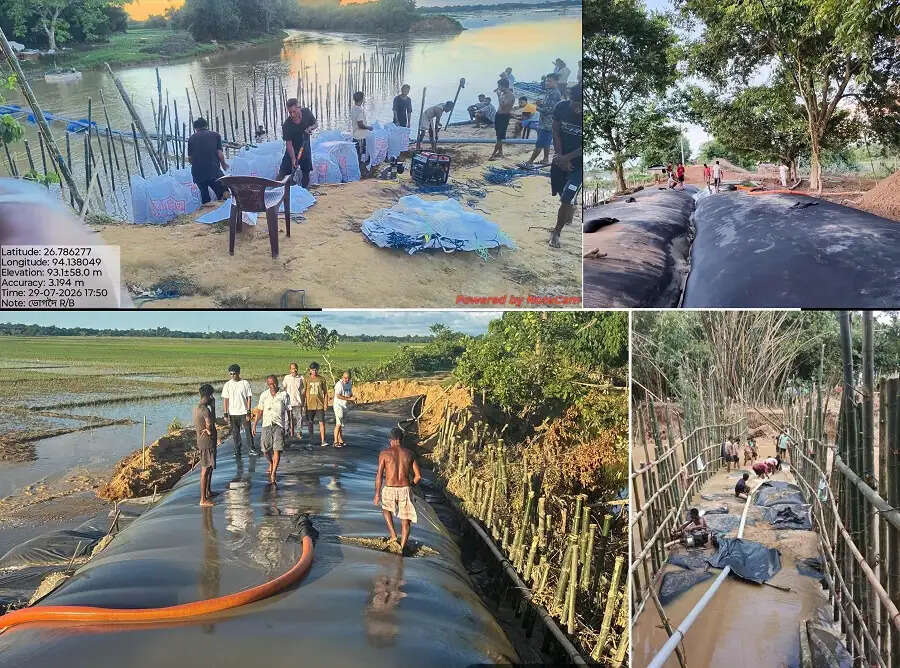 बाढ़ प्रभावित क्षेत्रों में तटबंधों एवं बांधों की मरम्मत के कार्य में तेजी