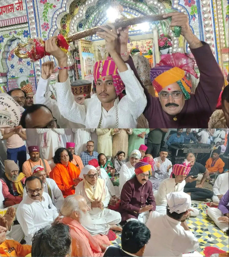विजयादशमी पर महाराजा छत्रसाल द्वितीय को भेंट की गई विजय की तलवार और पान-बीड़ा