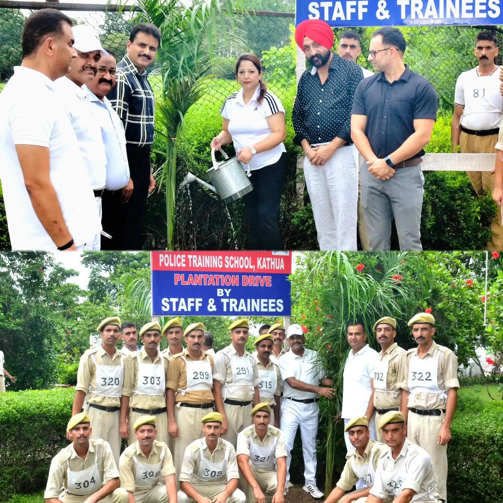 पीटीएस कठुआ में विशाल पौधारोपण अभियान, 500 पौधे रोपे