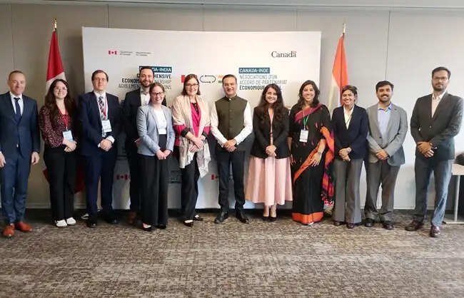 भारत-कनाडा मुक्त व्यापार समझौते पर तीसरे दौर की बातचीत पूरी