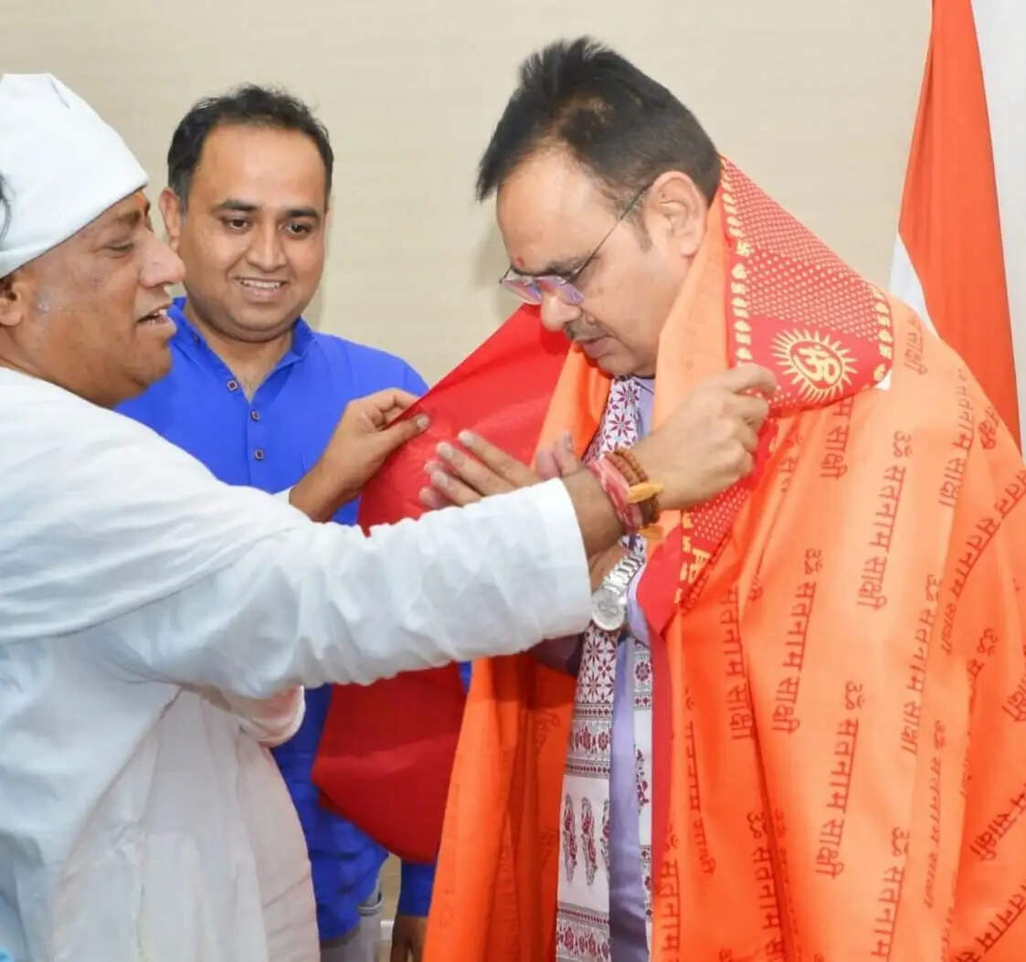 अमरापुर स्थान के संतों ने मुख्यमंत्री से की शिष्टाचार भेंट