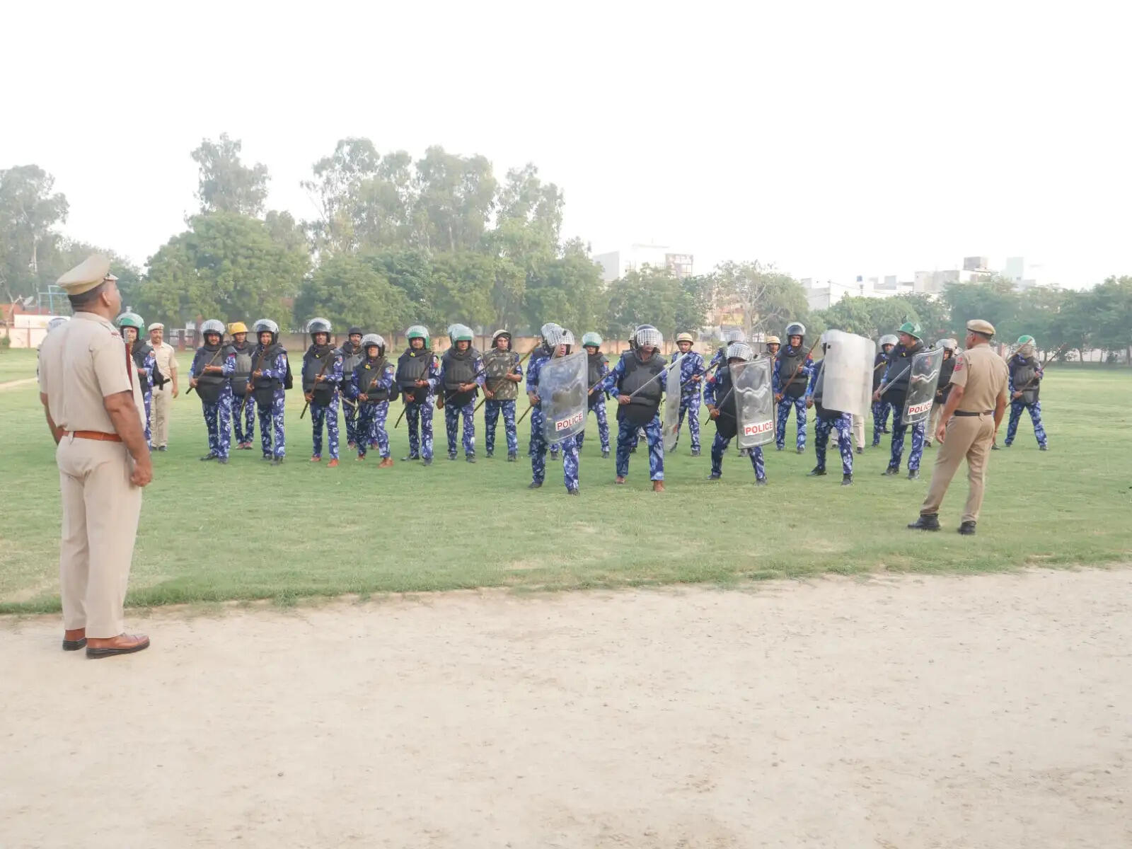 राेहतक: दंगे जैसी स्थिति से निपटने को पुलिस ने कसी कमर, जवानों ने किया विशेष अभ्यास