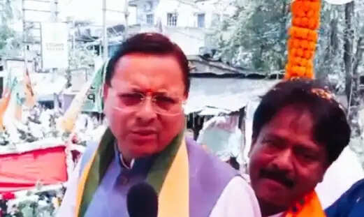 बनगांव में धामी का रोड शो भाजपा जीत को लेकर आशावादी