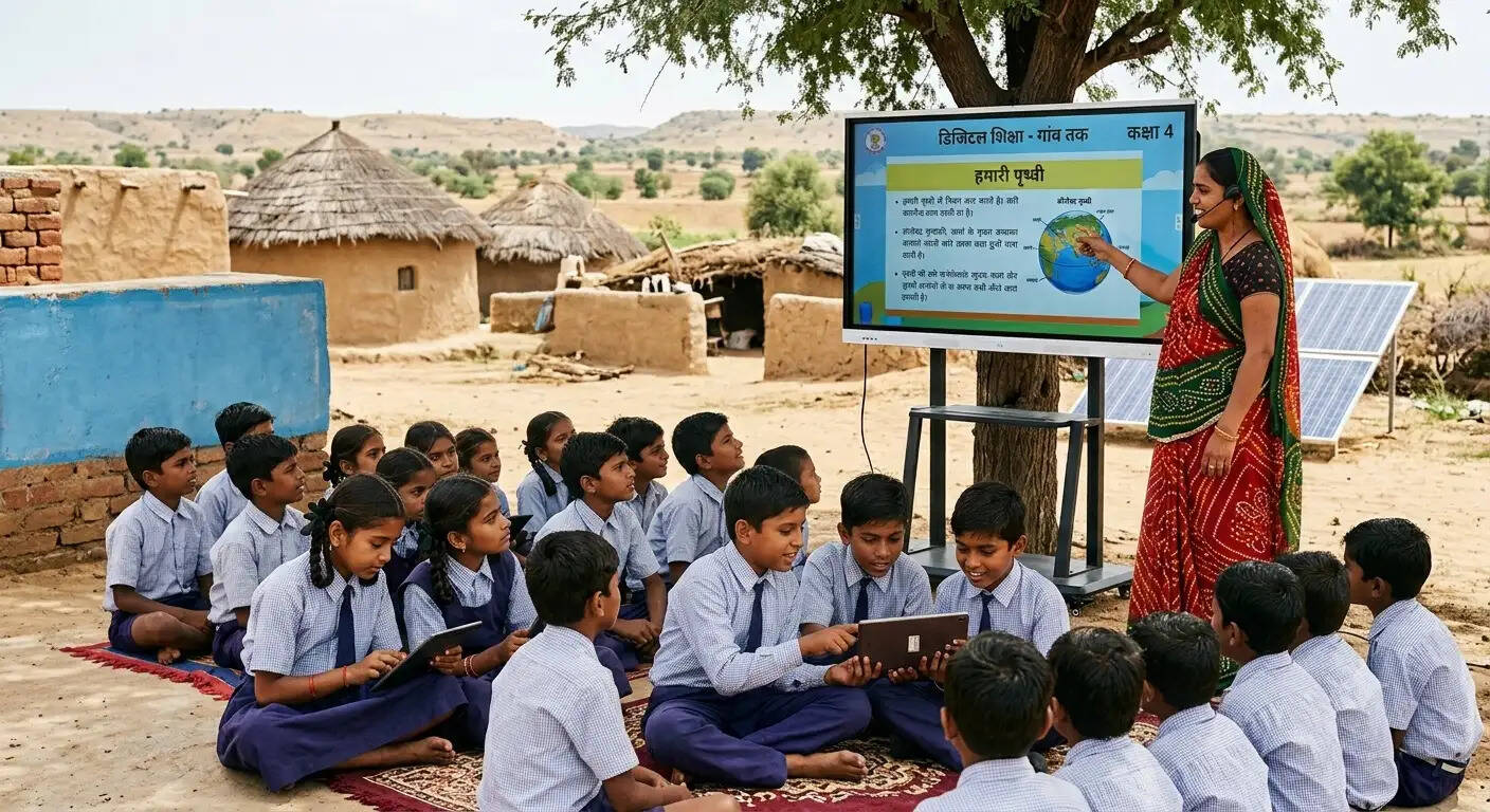 राजस्थान में बढ़ा डिजिटल शिक्षा का दायरा, गांव-ढाणी तक पहुंच रहा तकनीक आधारित शिक्षण