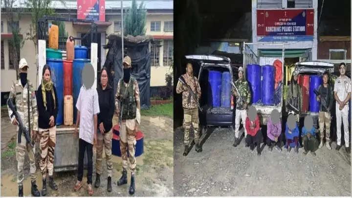 मोरेह की ओर जा रहे अवैध ईंधन की खेप जब्त, पांच चालक गिरफ्तार