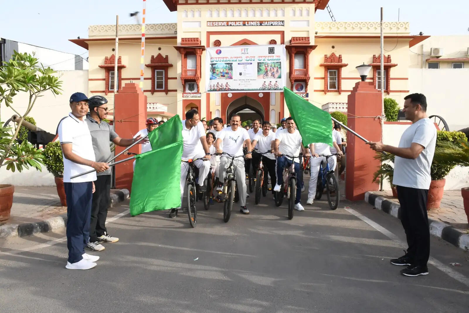 जयपुर पुलिस का संडेज ऑन साइकिल अभियान में दिया स्वास्थ्य एवं पर्यावरण संरक्षण का संदेश