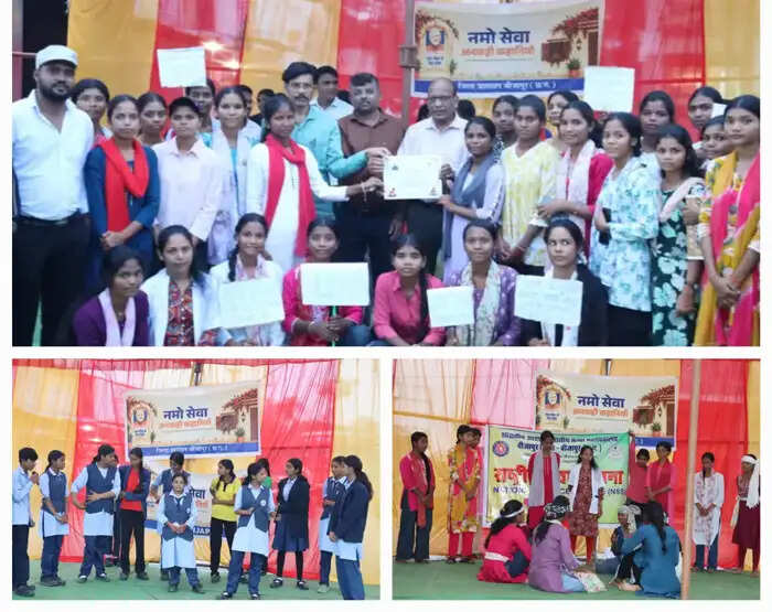 बीजापुर के विद्यार्थियों ने नमो-सेवा अनकही कहानियां में केंद्र सरकार की योजनाओं का किया मंचन