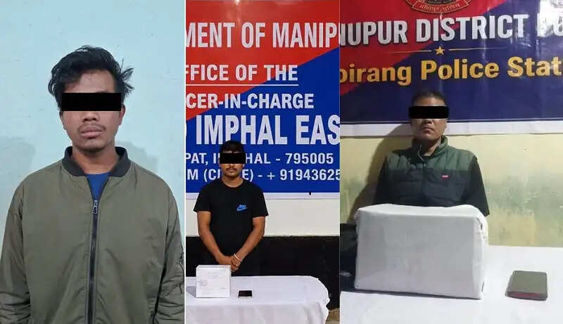 मणिपुर में एक उग्रवादी एवं मादक पदार्थ दो तस्कर गिरफ्तार