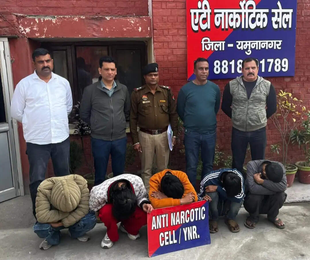 यमुनानगर:नशा तस्करों पर बड़ी कार्रवाई, सप्लाई नेटवर्क से जुड़े पांच गिरफ्तार