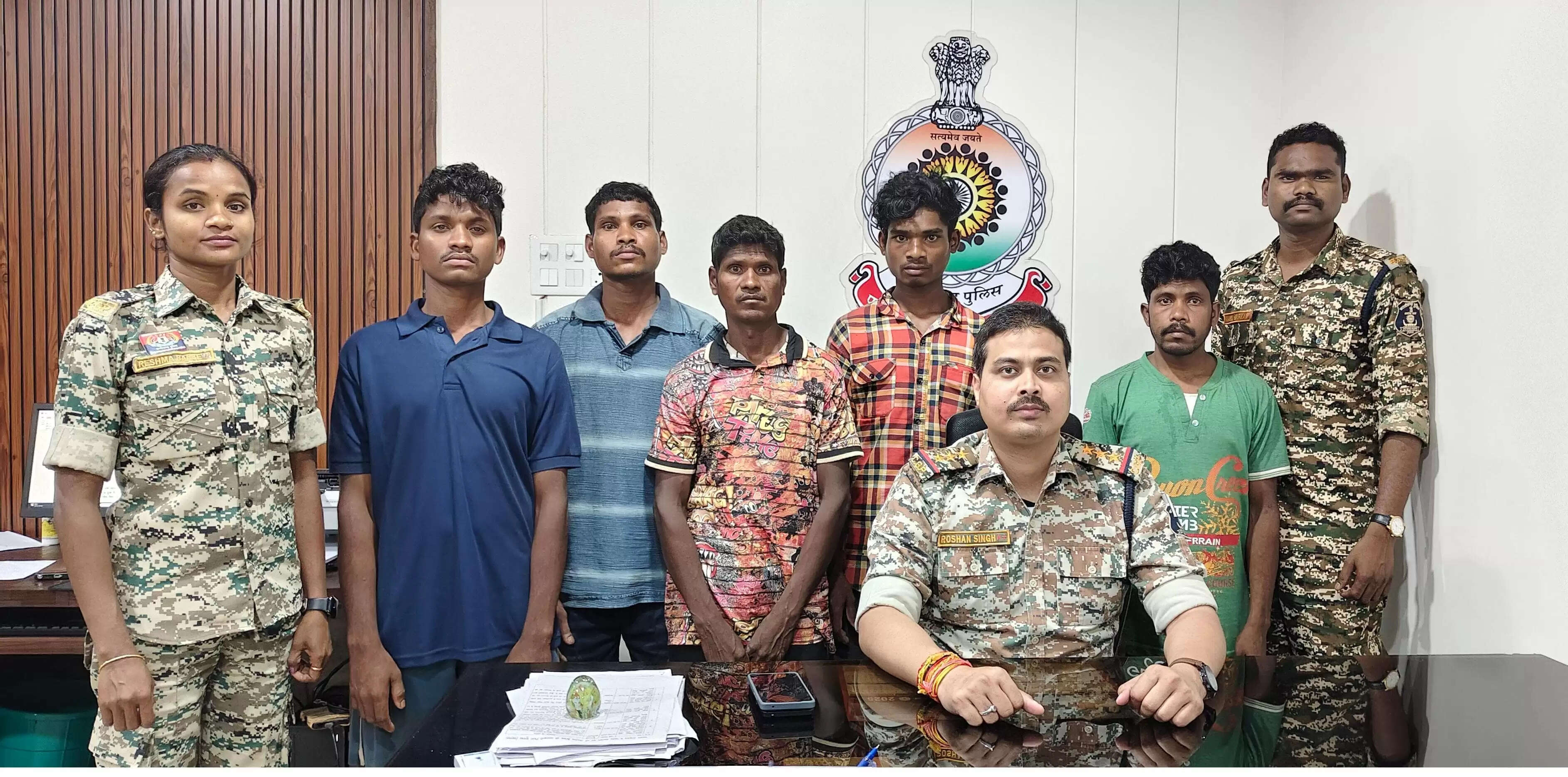 छत्तीसगढ़ के सुकमा में पांच नक्सलियों को भेजा गया जेल