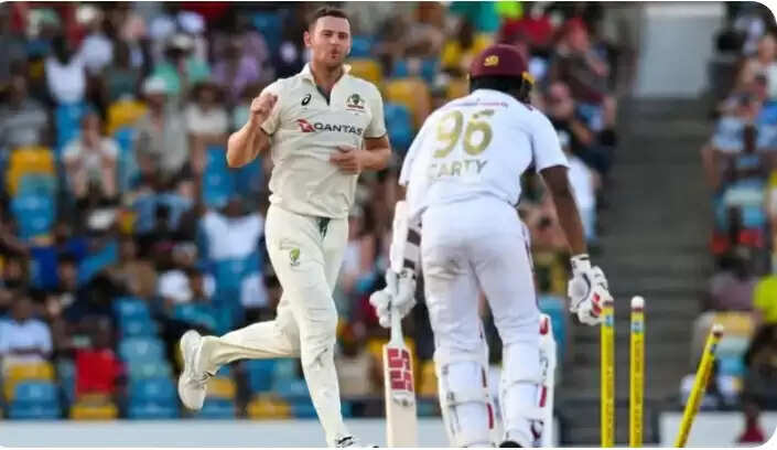 हेज़लवुड की घातक गेंदबाज़ी, ऑस्ट्रेलिया ने तीन दिन में ही जीता टेस्ट, वेस्टइंडीज को 159 रनों से हराया