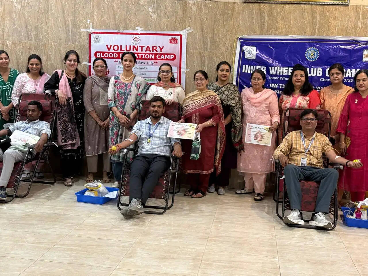 इनरव्हील क्लब के रक्तदान शिविर में 41 यूनिट रक्त संग्रह