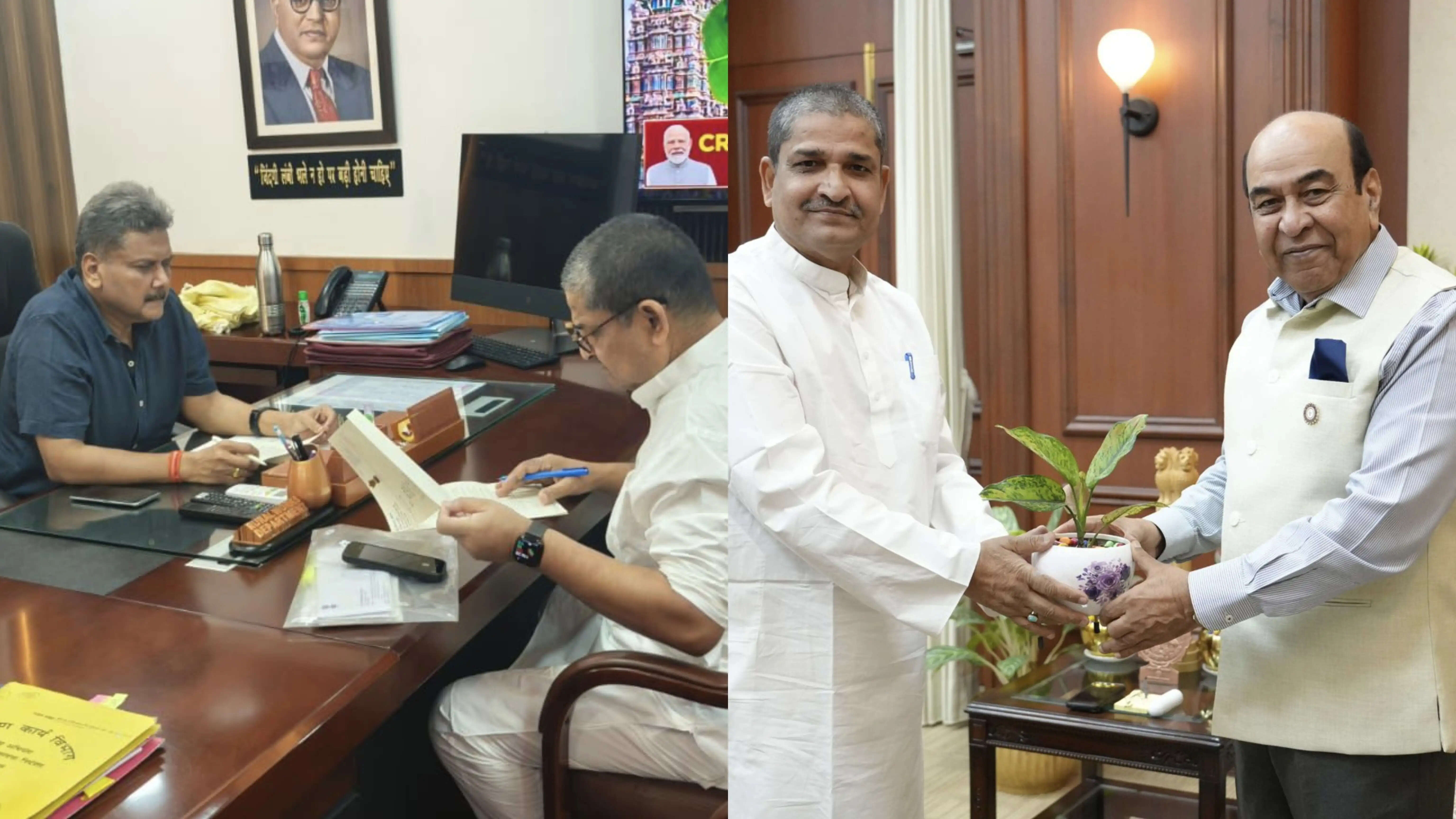राज्यपाल के समक्ष उठाए शिक्षा के मुद्दे, ग्रामीण कार्य मंत्री से सड़क-पुल निर्माण की मांग